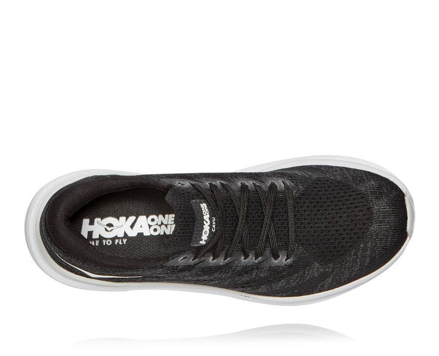 Hoka One One Walking Shoes Womens Black/White - Cavu 3 - 43095HLPN